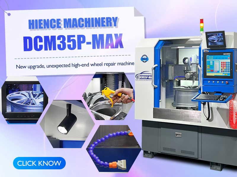 The newest alloy wheel repair machine DCM35P-MAX in 2023